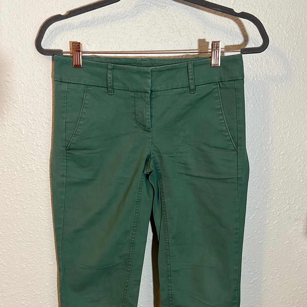 Ann Taylor Loft Marisa 00P Green Casual Capri - Picture 2 of 8